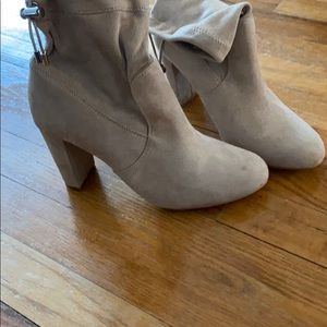 Express nude ankle booties
